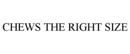 CHEWS THE RIGHT SIZE trademark