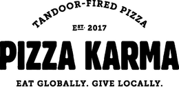 TANDOOR-FIRED PIZZA EST. 2017 PIZZA KARMA EAT GLOBALLY. GIVE LOCALLY. trademark