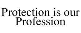 PROTECTION IS OUR PROFESSION trademark