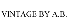 VINTAGE BY A.B. trademark
