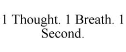 1 THOUGHT. 1 BREATH. 1 SECOND. trademark