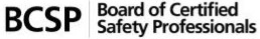 BCSP BOARD OF CERTIFIED SAFETY PROFESSIONALS trademark