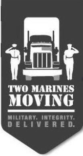 TWO MARINES MOVING MILITARY. INTEGRITY.DELIVERED. trademark