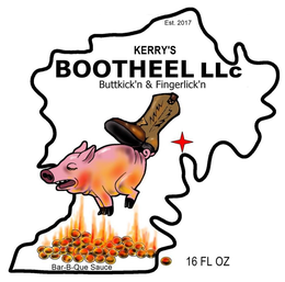 KERRY'S BOOTHEEL LLC BUTTKICK'N & FINGERLICK'N BAR-B-QUE SAUCE 16FL.OZ EST. 2017 trademark