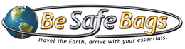 BESAFEBAGS TRAVEL THE EARTH, ARRIVE WITH YOUR ESSENTIALS. trademark