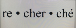 RE · CHER ·  CHÉ trademark