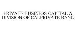 PRIVATE BUISNESS CAPITAL A DIVISION OF CALPRIVATE BANK trademark