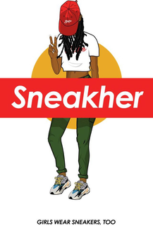 SNEAKHER GIRLS WEAR SNEAKERS, TOO trademark