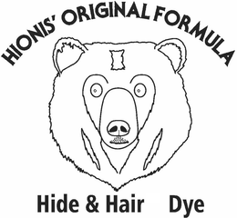 HIONIS' ORIGINAL FORMULA HIDE & HAIR DYE trademark