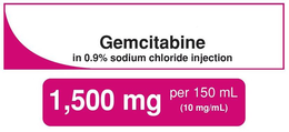 GEMCITABINE IN 0.9% SODIUM CHLORIDE INJECTION 1,500 MG PER 150 ML (10 MG/ML) trademark