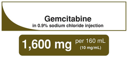 GEMCITABINE IN 0.9% SODIUM CHLORIDE INJECTION 1,600 MG PER 160 ML (10 MG/ML) trademark