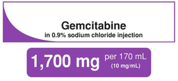 GEMCITABINE IN 0.9% SODIUM CHLORIDE INJECTION 1,700 MG PER 170 ML (10 MG/ML) trademark