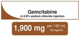GEMCITABINE IN 0.9% SODIUM CHLORIDE INJECTION 1,900 MG PER 190 ML (10 MG/ML) trademark