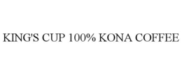 KING'S CUP 100% KONA COFFEE trademark