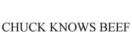CHUCK KNOWS BEEF trademark