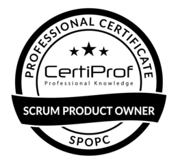 PROFESSIONAL CERTIFICATE CERTIPROF PROFESSIONAL KNOWLEDGE SCRUM PRODUCT OWNER SPOPC trademark