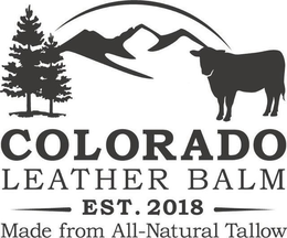 COLORADO LEATHER BALM EST. 2018 MADE FROM ALL-NATURAL TALLOW trademark