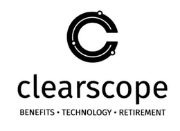 C CLEARSCOPE BENEFITS · TECHNOLOGY · RETIREMENT trademark
