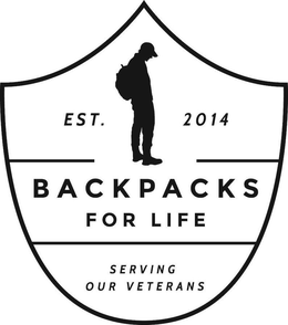 EST. 2014 BACKPACKS FOR LIFE SERVING OUR VETERANS trademark