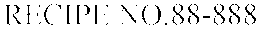 RECIPE NO.88-888 trademark