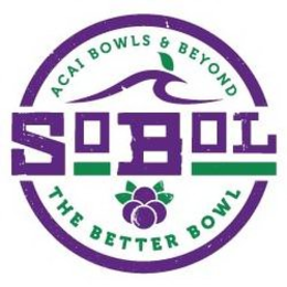 ACAI BOWLS & BEYOND SOBOL THE BETTER BOWL trademark