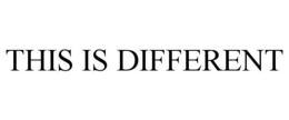 THIS IS DIFFERENT trademark