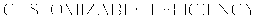CUSTOMIZABLE EFFICIENCY trademark