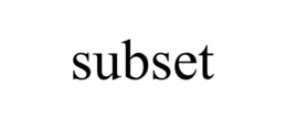 SUBSET trademark