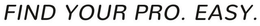 FIND YOUR PRO. EASY. trademark