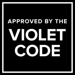 APPROVED BY THE VIOLET CODE trademark