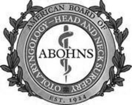 ABOHNS AMERICAN BOARD OF OTOLARYNGOLOGY- HEAD AND NECK SURGERY EST. 1924 trademark