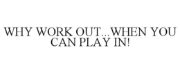 WHY WORK OUT...WHEN YOU CAN PLAY IN! trademark
