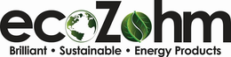 ECOZOHM BRILLIANT · SUSTAINABLE · ENERGY PRODUCTS trademark