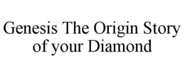 GENESIS THE ORIGIN STORY OF YOUR DIAMOND trademark