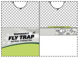 DISPOSABLE FLY TRAP ADD WATER. SUBTRACTFLIES. FILL LINE LINEA INDICADORA 1 2 3 4 7 8 trademark