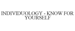 INDIVIDUOLOGY - KNOW FOR YOURSELF trademark