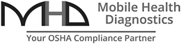 MHD MOBILE HEALTH DIAGNOSTICS YOUR OSHACOMPLIANCE PARTNER trademark