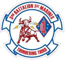 3RD BATTALION 1ST MARINES MARINES GUADALCANAL THUNDERING THIRD trademark
