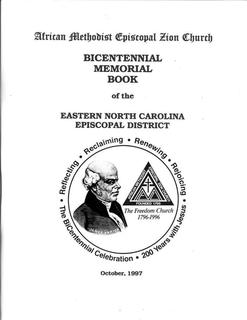 THE MARK CONSISTS OF A SINGLE LINE CIRCLE WITH THE STYLIZED WORDS "REFLECTING RECLAIMING RENEWING REJOICING" SURROUNDING THE TOP EXTERIOR AND THE STYLIZED WORDS "THE BICENTENNIAL CELEBRATION" AND "200 YEARS WITH JESUS" SURROUNDING THE BOTTOM EXTERIOR. THE WORDS ARE SEPARATED BY PERIODS. THE BUST OF A MAN IS FEATURED INSIDE THE CIRCLE, BELOW WHICH APPEARS THE WORDS "JAMES VARICK". TO THE RIGHT OF THE BUST IS A LINE TRIANGLE FEATURING THE STYLIZED WORDING "AFRICAN METHODIST EPISCOPAL ZION CHURCH" AND "FOUNDED 1796" WITHIN THE TRIANGLE LINES. WITHIN THE TRIANGLE IS A CROSS AND THE STYLIZED LETTERS "AMEZ", WITH THE "E" AND "Z" WITHIN SHADED TRIANGLES. BELOW THE TRIANGLE DESIGN ARE THE STYLIZED WORDS "THE FREEDOM CHURCH" AND "1796-1996 trademark