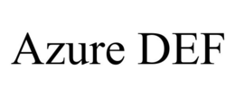 AZURE DEF trademark