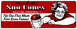 AUNT STELLE'S SNO CONES DALLAS' ORIGINAL THE ONE THAT MADE FINE SNOW FAMOUS trademark