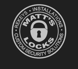 MATT'S LOCKS · REKEYS · INSTALLATIONS · CUSTOM SECURITY SOLUTIONS trademark