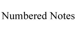 NUMBERED NOTES trademark