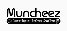 MUNCHEEZ GOURMET POPCORN - ICE CREAM - SWEET TREATS trademark