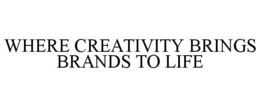 WHERE CREATIVITY BRINGS BRANDS TO LIFE trademark