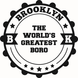 BROOKLYN BK THE WORLD'S GREATEST BORO trademark