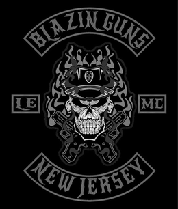 BLAZIN GUNS LE MC NEW JERSEY BG trademark