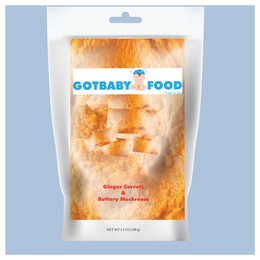HEALTHY LARGE PINK BABY WEARING A DIAPER AND A VIKING SKY BLUE CAP WITH ANGEL LIKE WINGS IN A SEATED OR CRAWLING POSITION WITH THE BRAND NAME GOTBABY FOOD OR SEPARATELY trademark