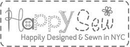 HAPPY SEW HAPPILY DESIGNED & SEWN IN NYC trademark