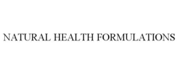 NATURAL HEALTH FORMULATIONS trademark